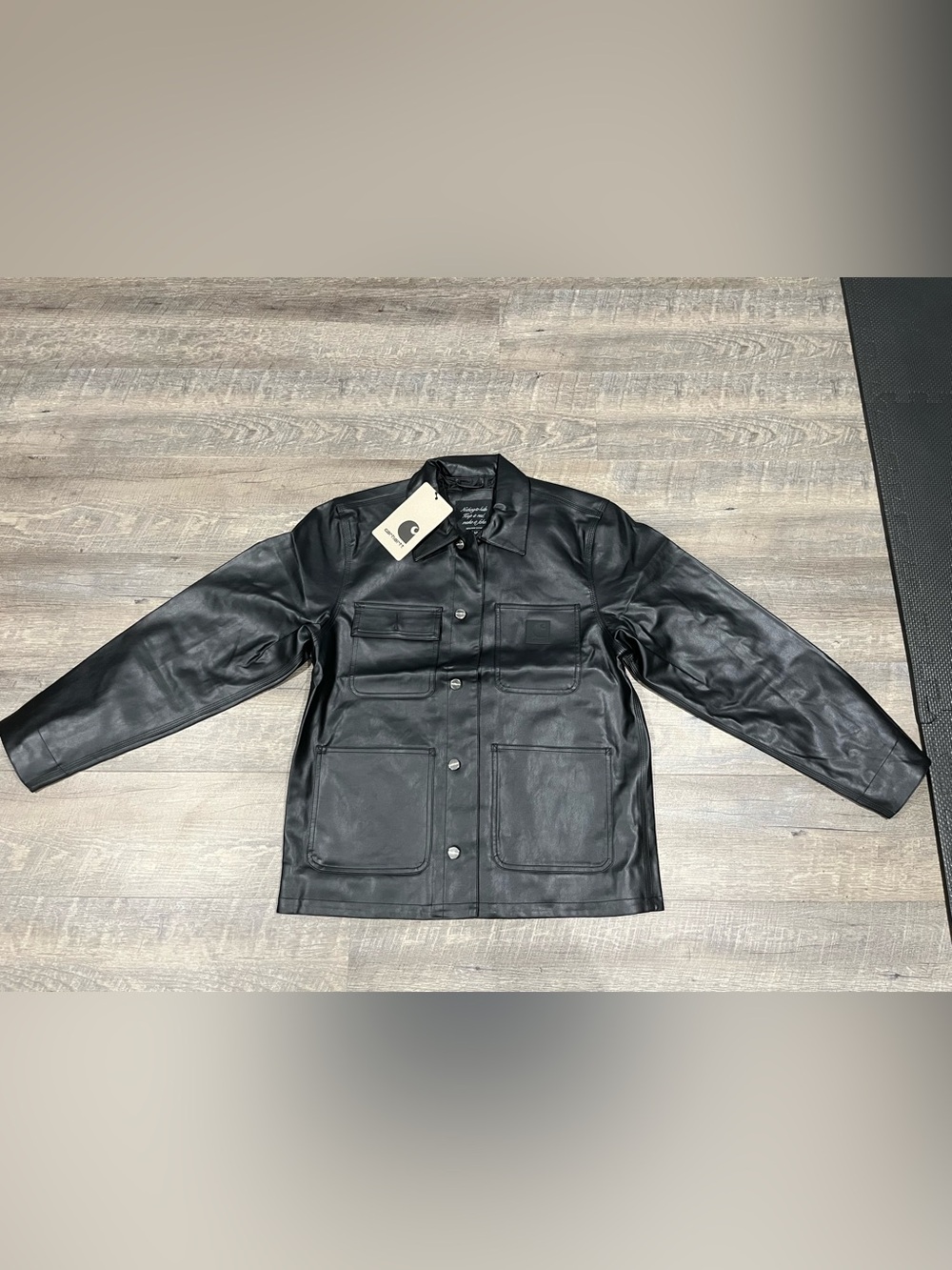 NWT Carhartt WIP faux leather jacket